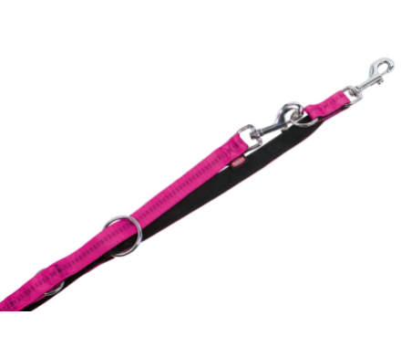 Nobby Поводок-перестежка для собак Soft Grip M-L 2х200 см розовый