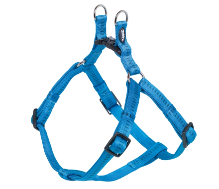 Nobby Шлея для собак Soft Grip M-L 2х50-72 см голубая