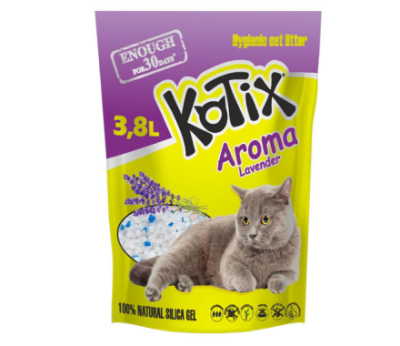 Kotix Наполнитель силикагелевый Lavender 3,8 л
