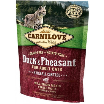Carnilove Hairball Control Сухой корм для котов Утка и фазан 400 г