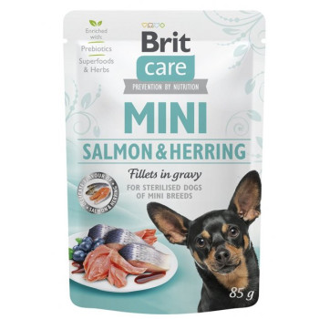 Brit Care Mini Влажный корм для собак Лосось и сельдь 85 г
