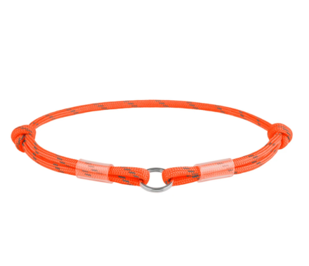 Waudog Smart ID Шнурок для адресника з паракорду світловідбиваючий d 4 см Д 25-45 см помаранчевий