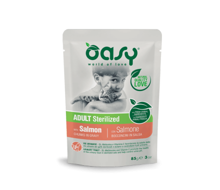 Oasy Вологий корм для котів Sterilized Лосось в соусі 85 г