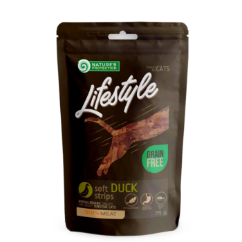 Nature\'s Protection Лакомства для кошек Lifestyle Snacks Полоски Утка 75 г