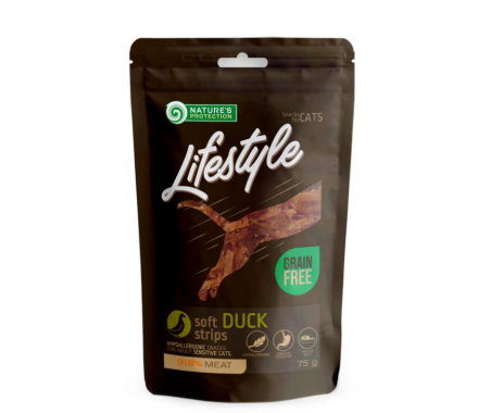 Nature\'s Protection Лакомства для кошек Lifestyle Snacks Полоски Утка 75 г