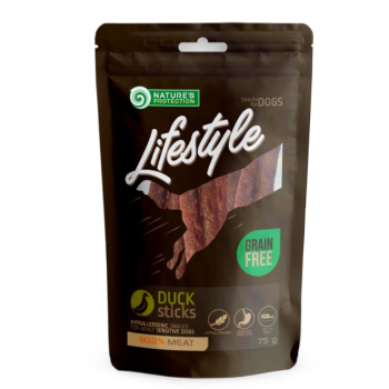 Nature\'s Protection Лакомства для собак Lifestyle Snacks Полоски Утка 75 г