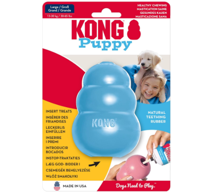 Kong puppy toy for dogs for treats l 10 cm blue/pink