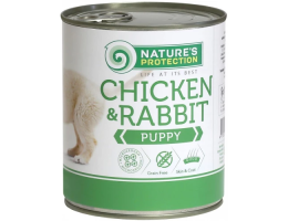 Nature's Protection Консерва для цуценят Puppy Курка і Кролик 800 г