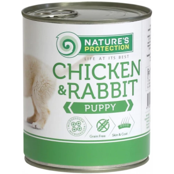 Nature\'s Protection Консерва для щенков Puppy Курица и Кролик 800 г