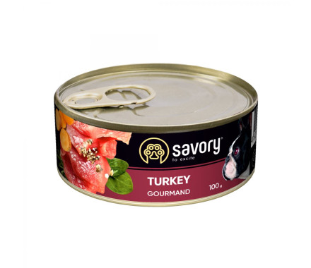 Savory Консерва для собак Индейка 100 г