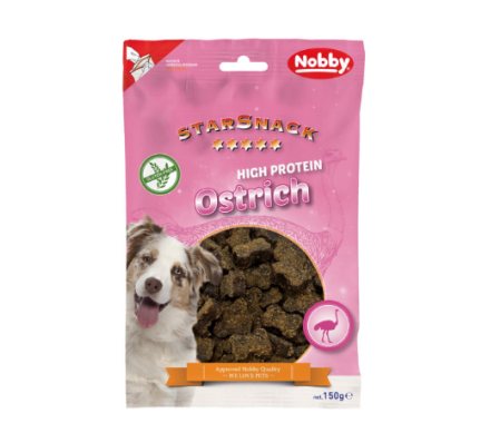 Nobby StarSnack Ласощі для собак Ostrich High Protein без глютену 150 г
