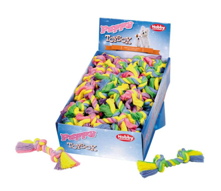 Nobby toy for puppies tug 2 knots multicolored 30 cm