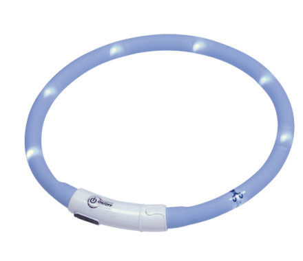 Nobby Ошейник для собак USB Visible 1x45 см голубой