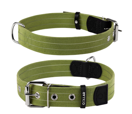 COLLAR Ошейник хлопковая лента светоотражающая нить Ш 20 мм Д 31-41 см