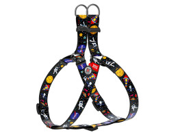 Waudog Nylon Шлея для собак QR паспорт Ш 20 мм Д 50-80 см NASA