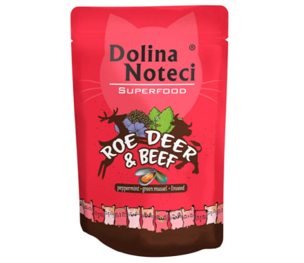 Dolina Noteci Superfood Влажный корм для котов с косулей и говядиной 85 г