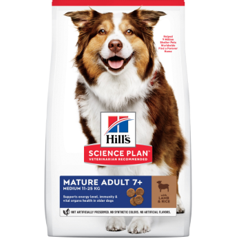 Hill’s SP Сухой корм для собак Senior 7+ Medium Ягнёнок и рис 2,5 кг