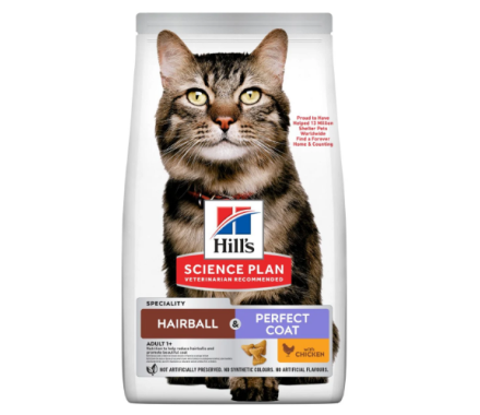 Hill’s SP Сухий корм для котів Hairball&Perfect Coat Курка 3 кг