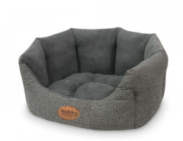 Nobby Лежак для тварин Comfort Bed Josi Квадратний 45х40х19 см сірий в клітинку