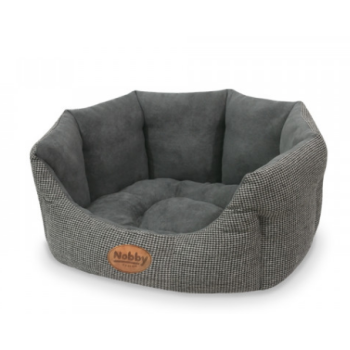 Nobby Лежак для тварин Comfort Bed Josi Квадратний 45х40х19 см сірий в клітинку