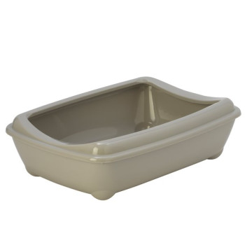 Moderna Туалет для котов с бортиком Arist-o-Tray Large 50х38х14 см тёплый-серый