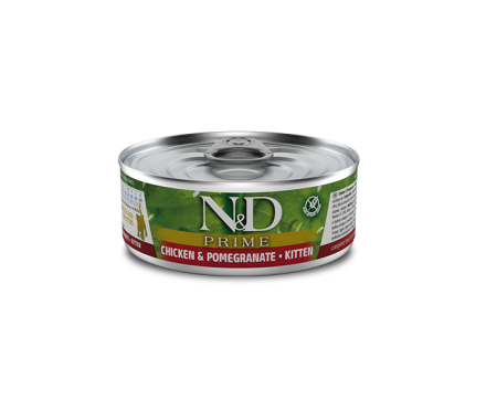 Farmina N&D Prime Grain Free Kitten Консерва для котят Курица с гранатом 70 г
