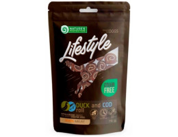 Nature\'s Protection Лакомства для собак Lifestyle Snacks роллы Утка и Треска 75 г