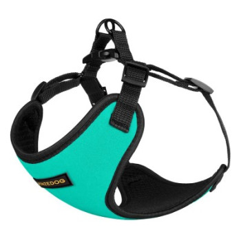 BronzeDog Шлейка для собак Sport 3D Сетка ОГ 28–33 см ОШ 20 см бирюзовая