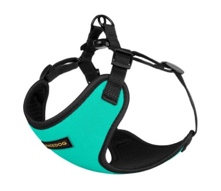 BronzeDog Шлейка для собак Sport 3D Сетка ОГ 28–33 см ОШ 20 см бирюзовая
