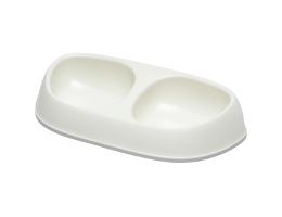 Moderna Миска двойная для котов Sensibowl 28,8x15,3x5,6 см 2х200 мл белая