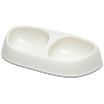 Moderna Миска двойная для котов Sensibowl 28,8x15,3x5,6 см 2х200 мл белая