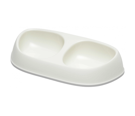 Moderna Миска двойная для котов Sensibowl 28,8x15,3x5,6 см 2х200 мл белая