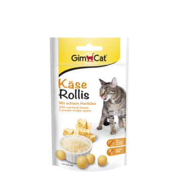 GimCat Витаминизированные лакомства для котов Kase Rollis Сыр 40 г