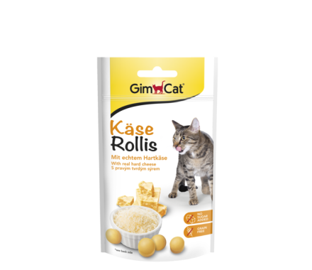 GimCat Витаминизированные лакомства для котов Kase Rollis Сыр 40 г