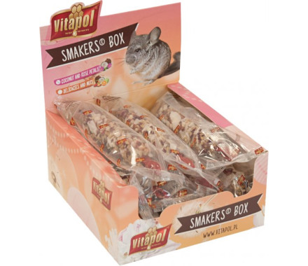 Vitapol Smakers Box Лакомства для шиншилл Колба Кокос лепестки роз 12 шт