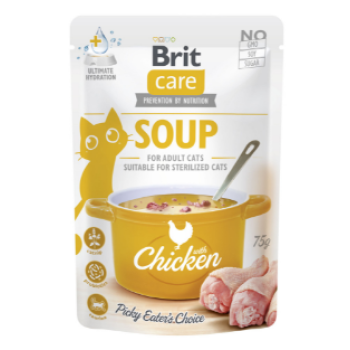 Brit Care Вологий корм для котів Суп Курка 75 г