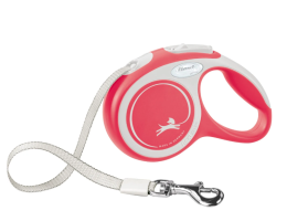 Flexi New Comfort Повідець-рулетка для собак стрічка XS 3 м червоний