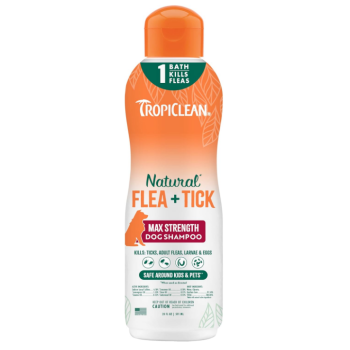 TropiClean Natural Flea & Tick Шампунь для собак максимальная защита от блох и клещей 592 мл