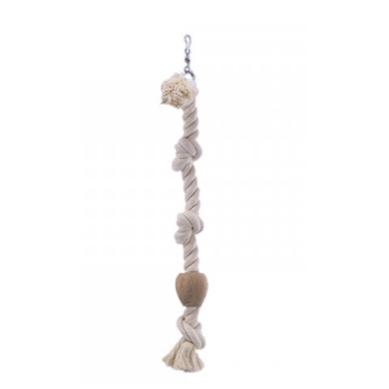 Nobby Игрушка для попугаев Веревка+кубик 67x2,5 см