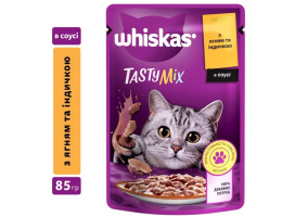 Whiskas Tasty Mix Влажный корм для котов Ягненок Индейка в соусе 85 г
