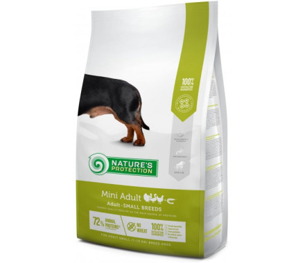 Nature's Protection Сухий корм для собак Mini Adult Small breeds Птиця і Криль 2 кг