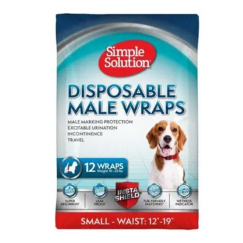Simple Solution Пояс для кобелей Disposable Wrap S 31-49 см 12 шт