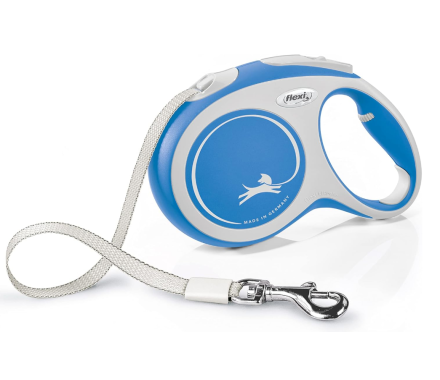 Flexi New Comfort Рулетка-поводок для собак лента L 5 м синяя