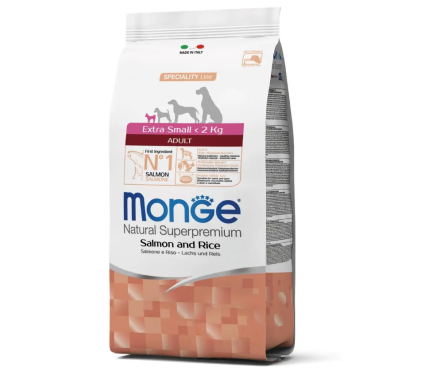 Monge Сухой корм для собак Extrasmall Adult Лосось и рис 800 г
