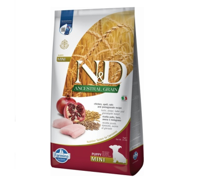 Farmina N&D Low Grain Puppy Mini Сухой корм для щенков Курица с гранатом 7 кг