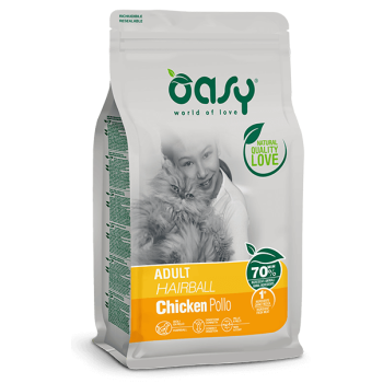 Oasy Сухий корм для котів Lifestage Hairball Курка 300 г
