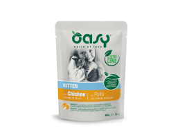 Oasy Вологий корм для кошенят Курка в соусі 85 г