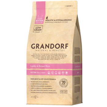Grandorf Сухой корм для котят Ягненок с индейкой 2 кг