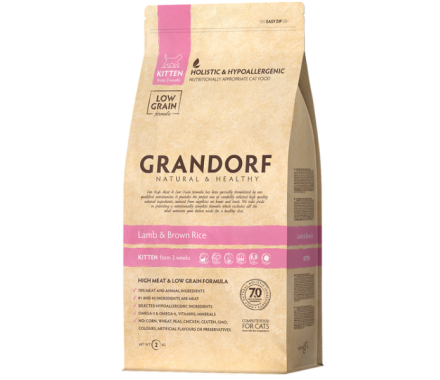 Grandorf Сухой корм для котят Ягненок с индейкой 2 кг