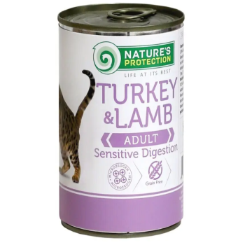 Nature's Protection Консерва для котів Sensitive Digestion Індичка 400 г